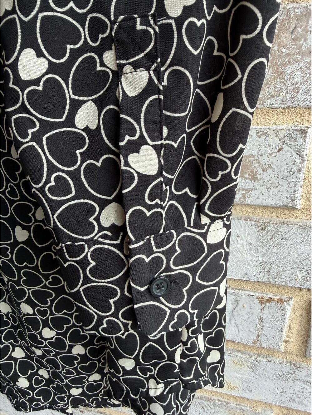 Coldwater Creek Long Sleeve Button Up Collared Black/Cream Shirt Women's Size XL - Picture 7 of 8